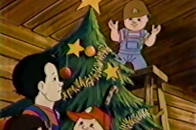 Otis Lee decorates the tree  in "The Cabbage Patch Kids First Christmas"
