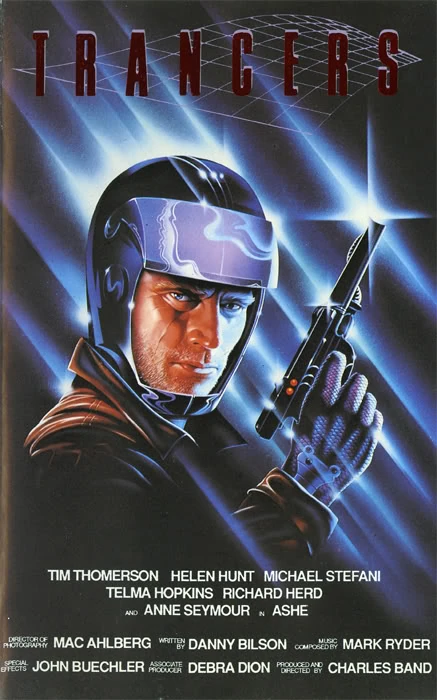 Jack Death (Tim Thomerson) on the poster for the 1984 sci-fi movie "Trancers"!